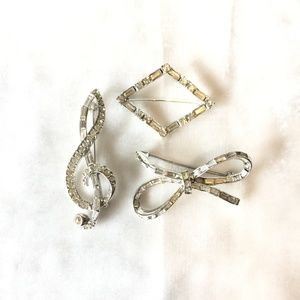 Corocraft Brooch Baguette Lot